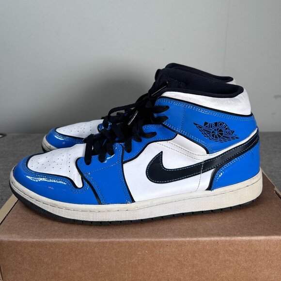 Nike Jordan 1 Mid Signal Blue Sneaker Shoes Men's 10.5 DD6834-402 - Picture 6 of 16